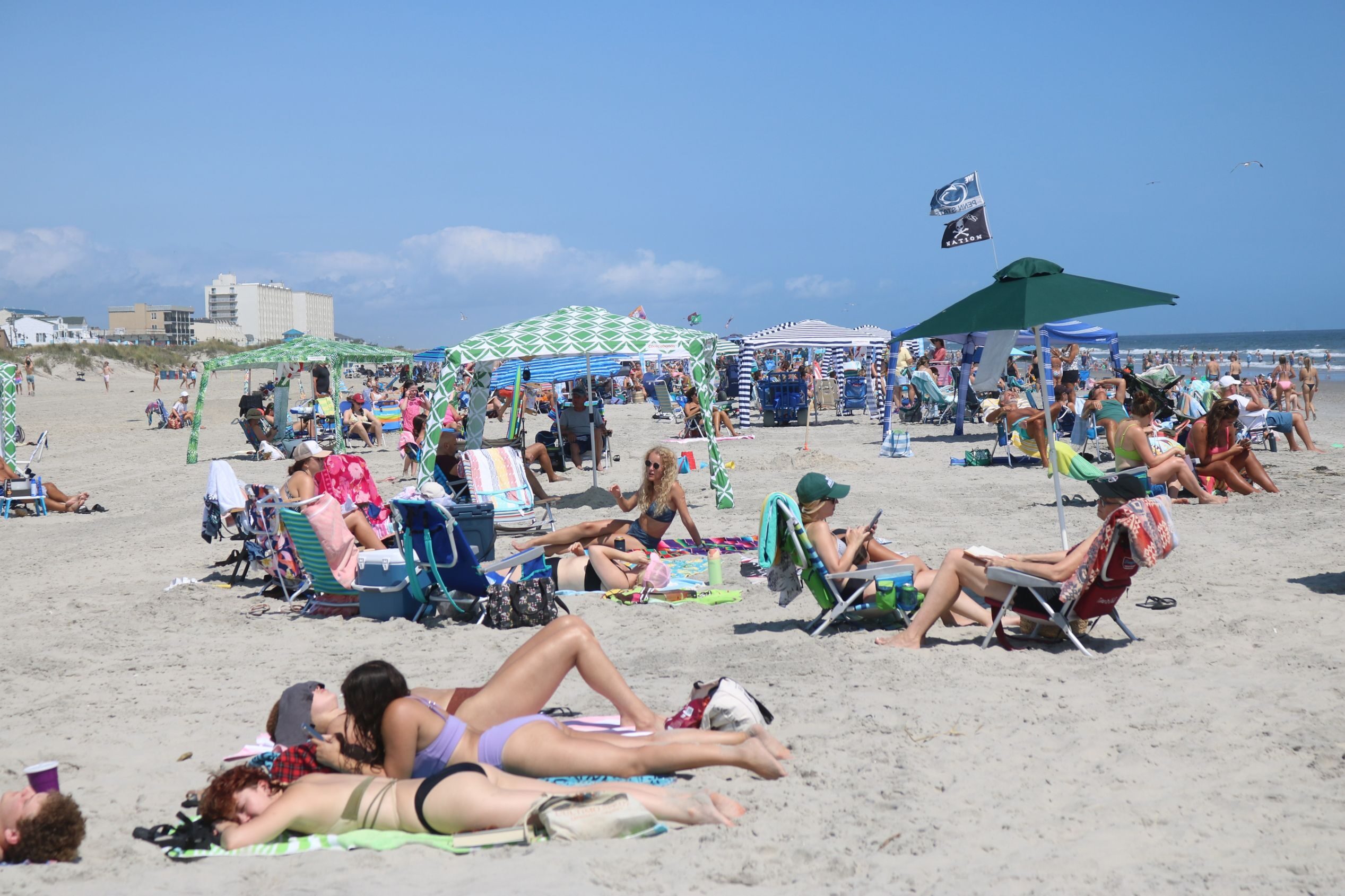Sea Isle Labor Day Weekend Crowded Beach